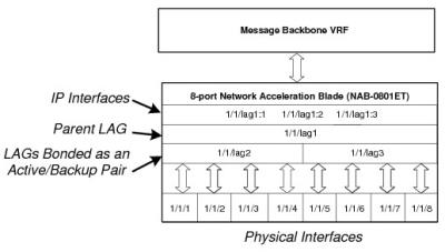 Network Interfaces Grouped Into Active/Backup LAGs