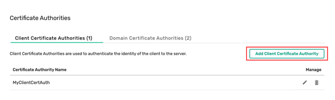 Configure Certificates for Server and Client Authentication