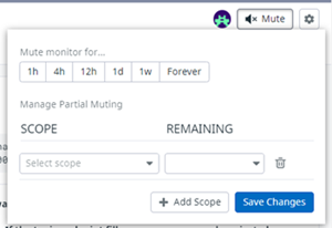 Image displaying the Mute options window